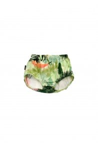 Bloomers with green palm print