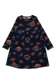 Dress with allover planet print