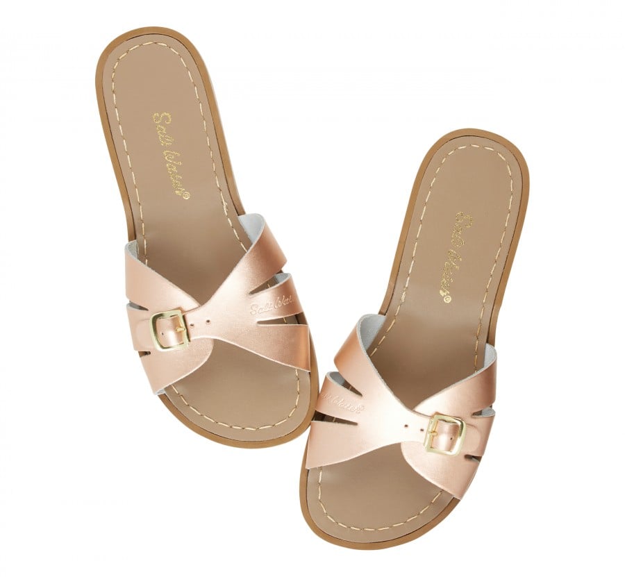 Salt-Water Slides rose gold sandals, adults 9921T