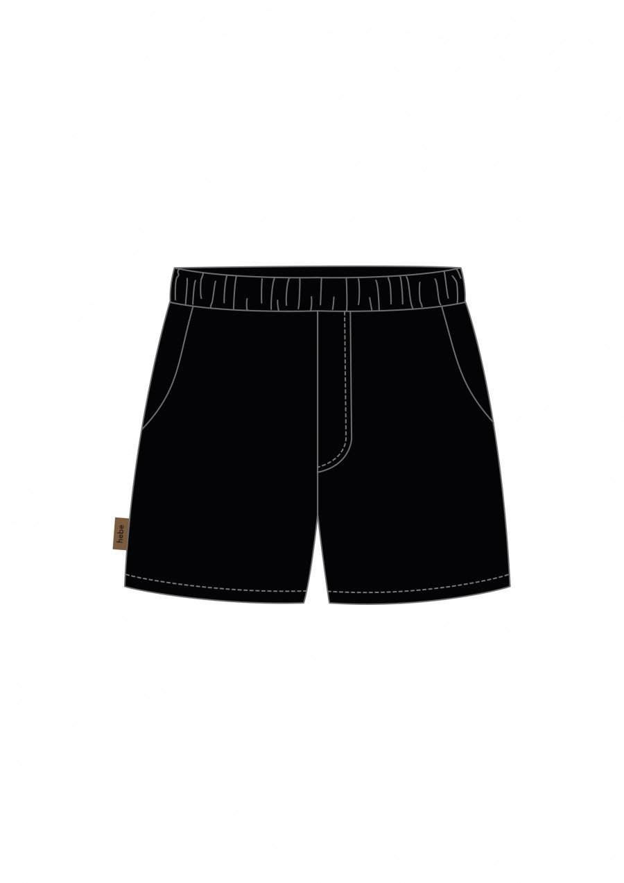 Shorts linen black, unisex SS24383