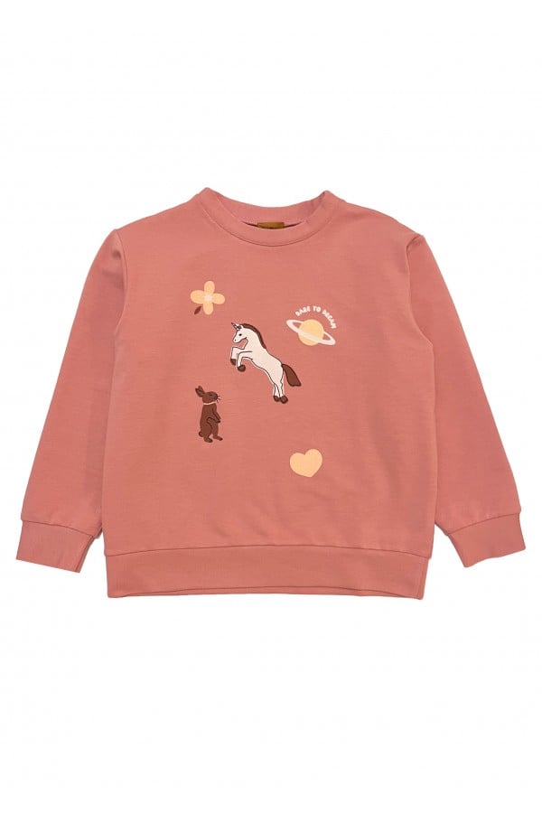 Sweatshirt pink with unicorn FW24255