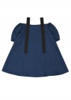Dress navy blue linen SS19046