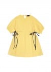 Dress yellow checkered with sleeves SS24527