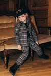 Pants quilted with grey checks FW23217