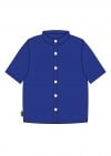 Blouse linen dark blue SS24370