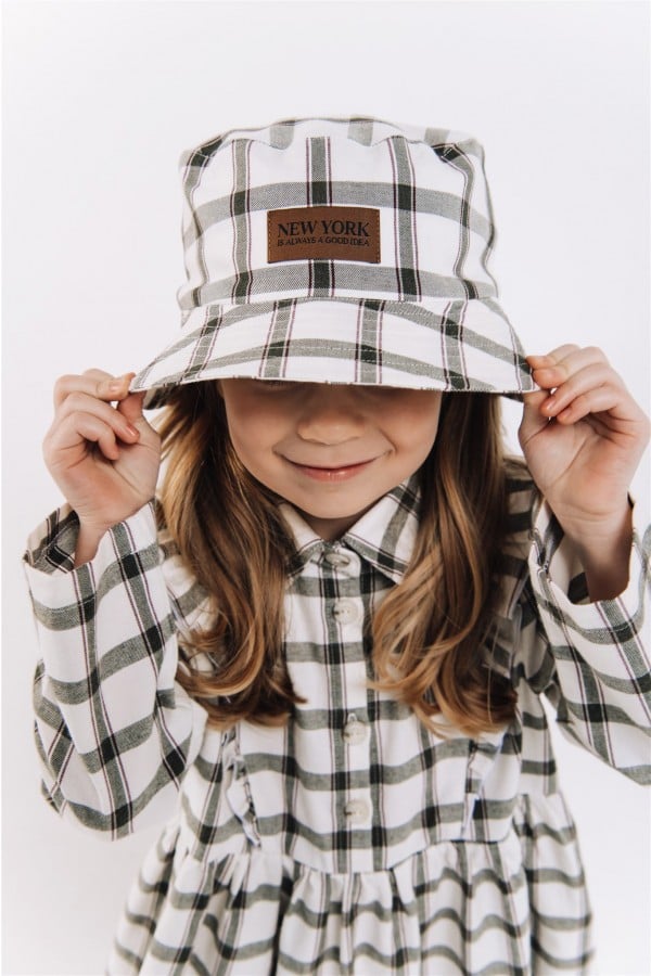 Hat green checkered "New York Is Always A Good Idea SS24484