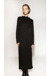 Black knitted slim fit dress