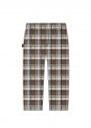 Pants flanel with pockets  brown/blue checkers 0113_F25098