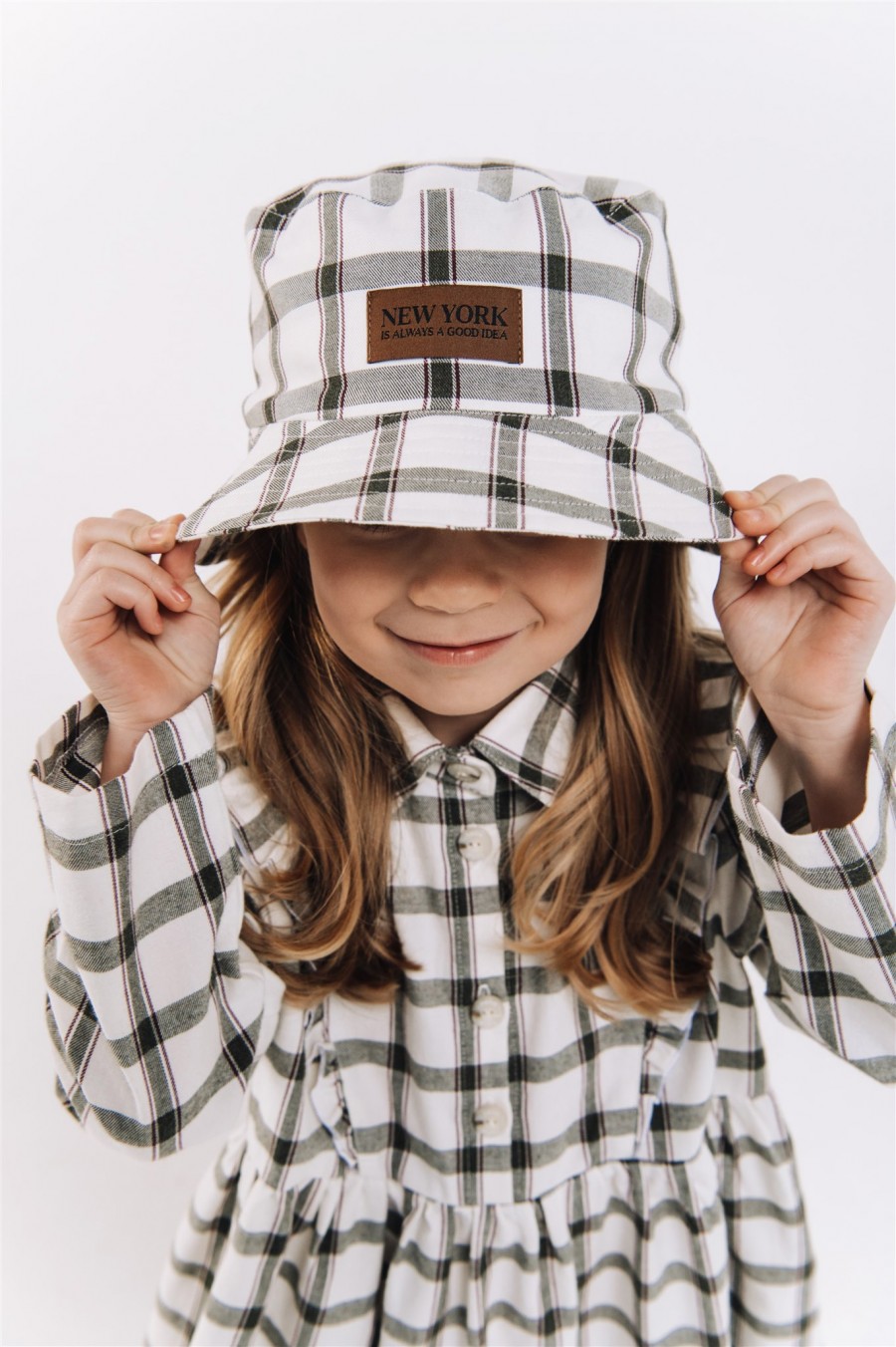 Hat green checkered "New York Is Always A Good Idea SS24484