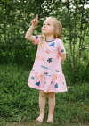 Dress pink with Tuta`s fox print TUT2206