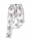 Warm pants with grey animal and palm print SS20129L