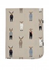 Blanket beige with deer print FW19072