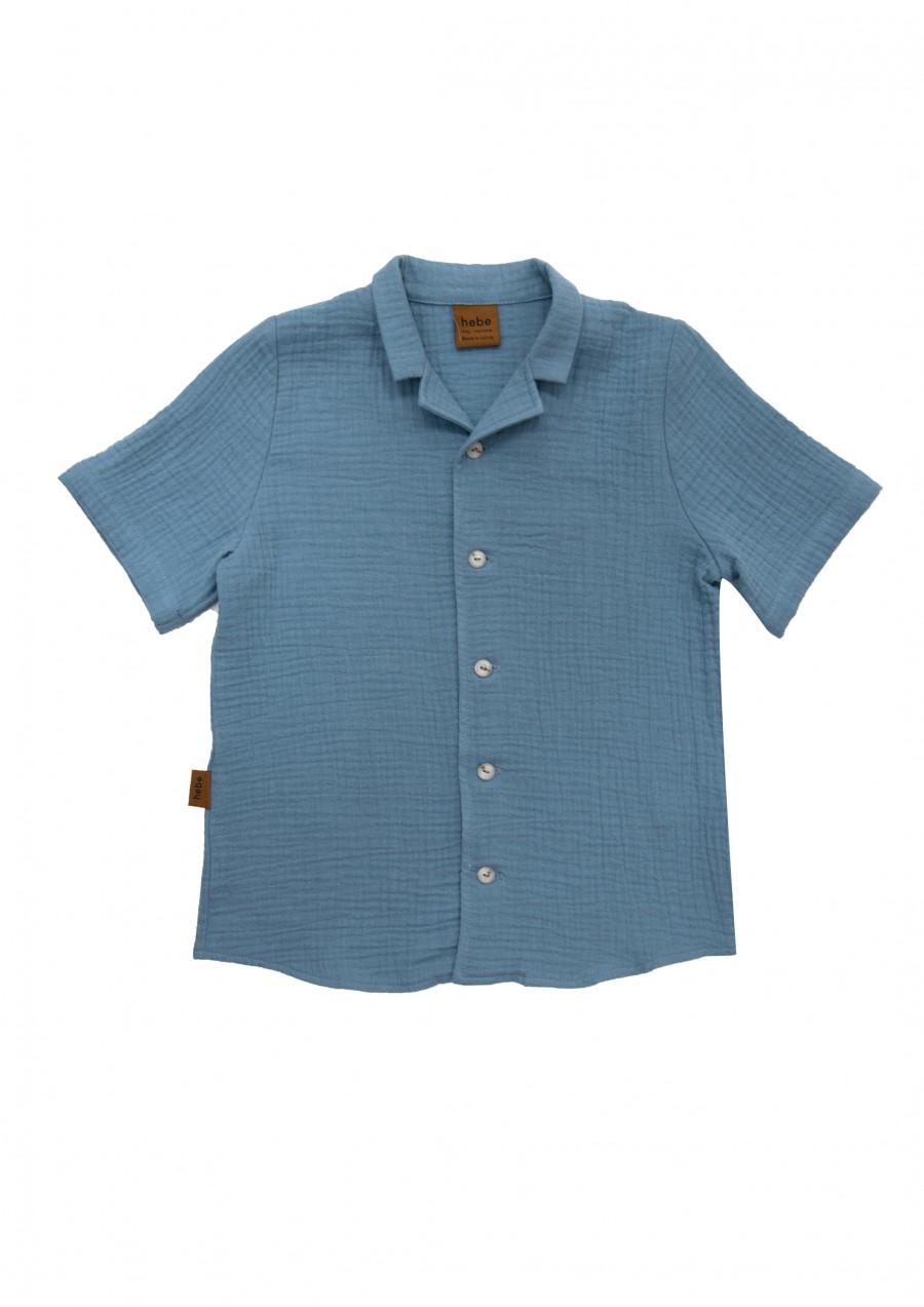 Shirt blue muslin SS24266L