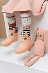 Pink cat 3/4 crew socks TC072