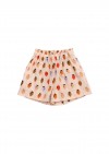 Shorts cotton light pink with strawberry print SS24146