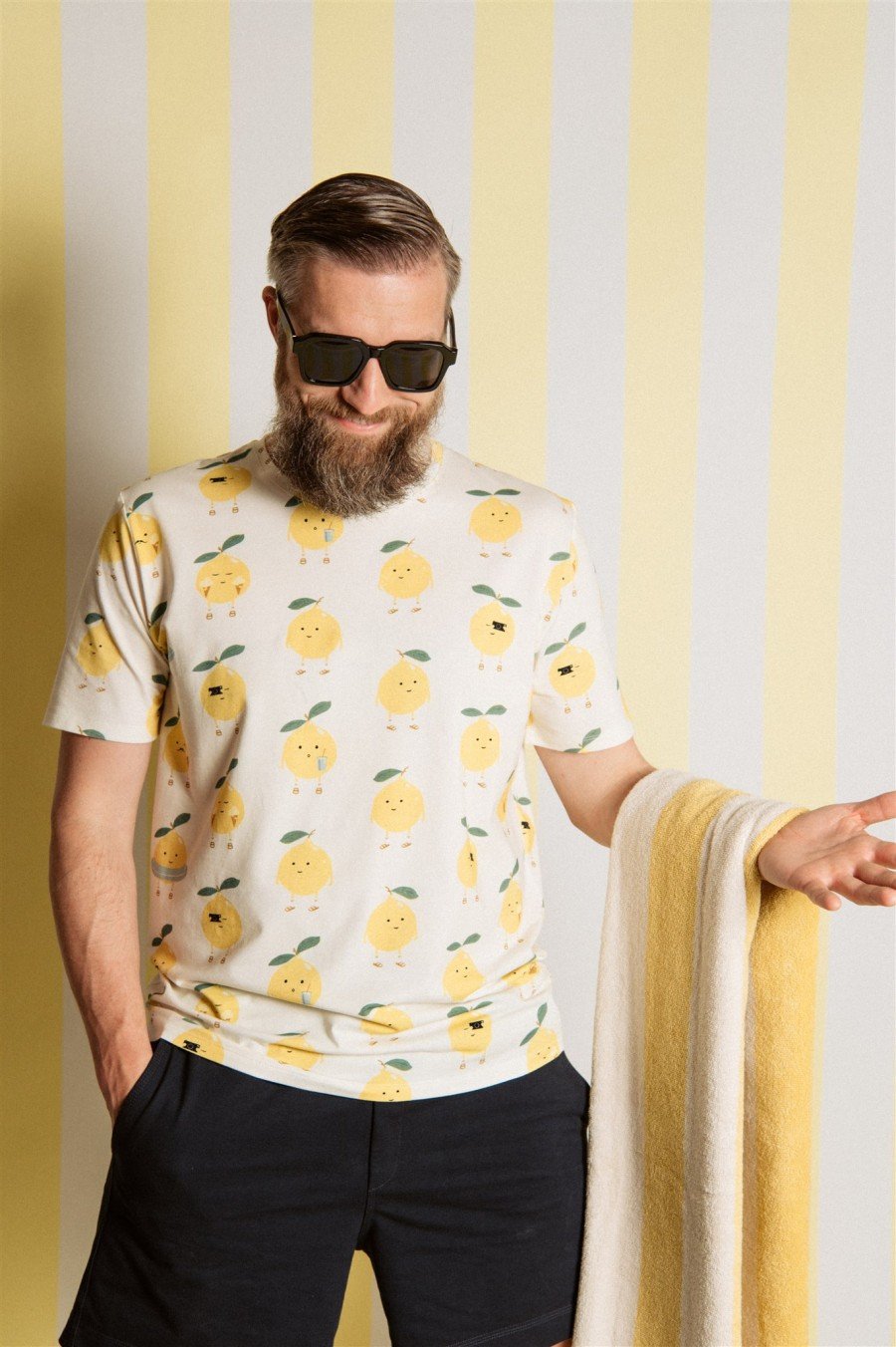 Top with lemons print for male SS23253