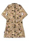 Dress with floral mustard print for female FW21050