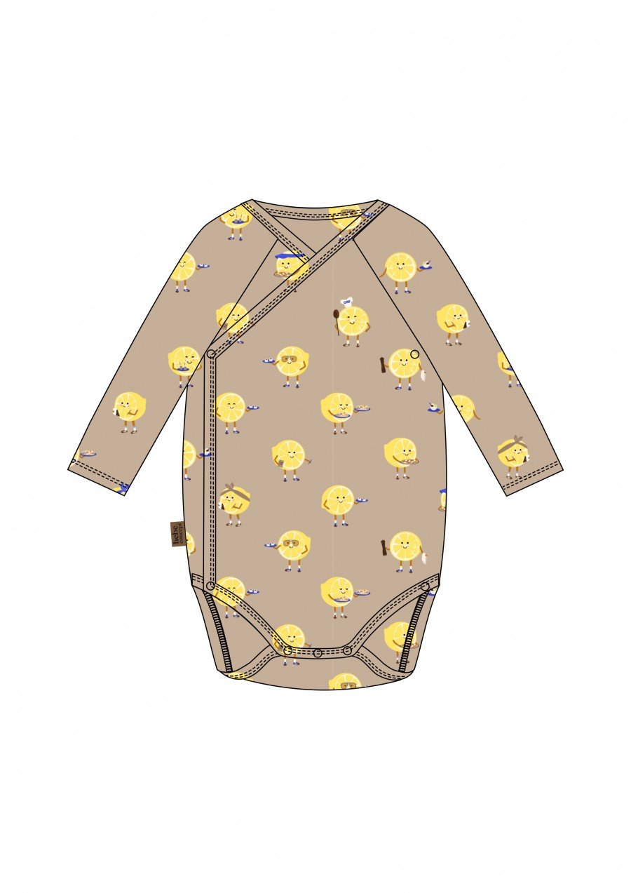 Wrap body with lemon chef allover print 0155_S25235