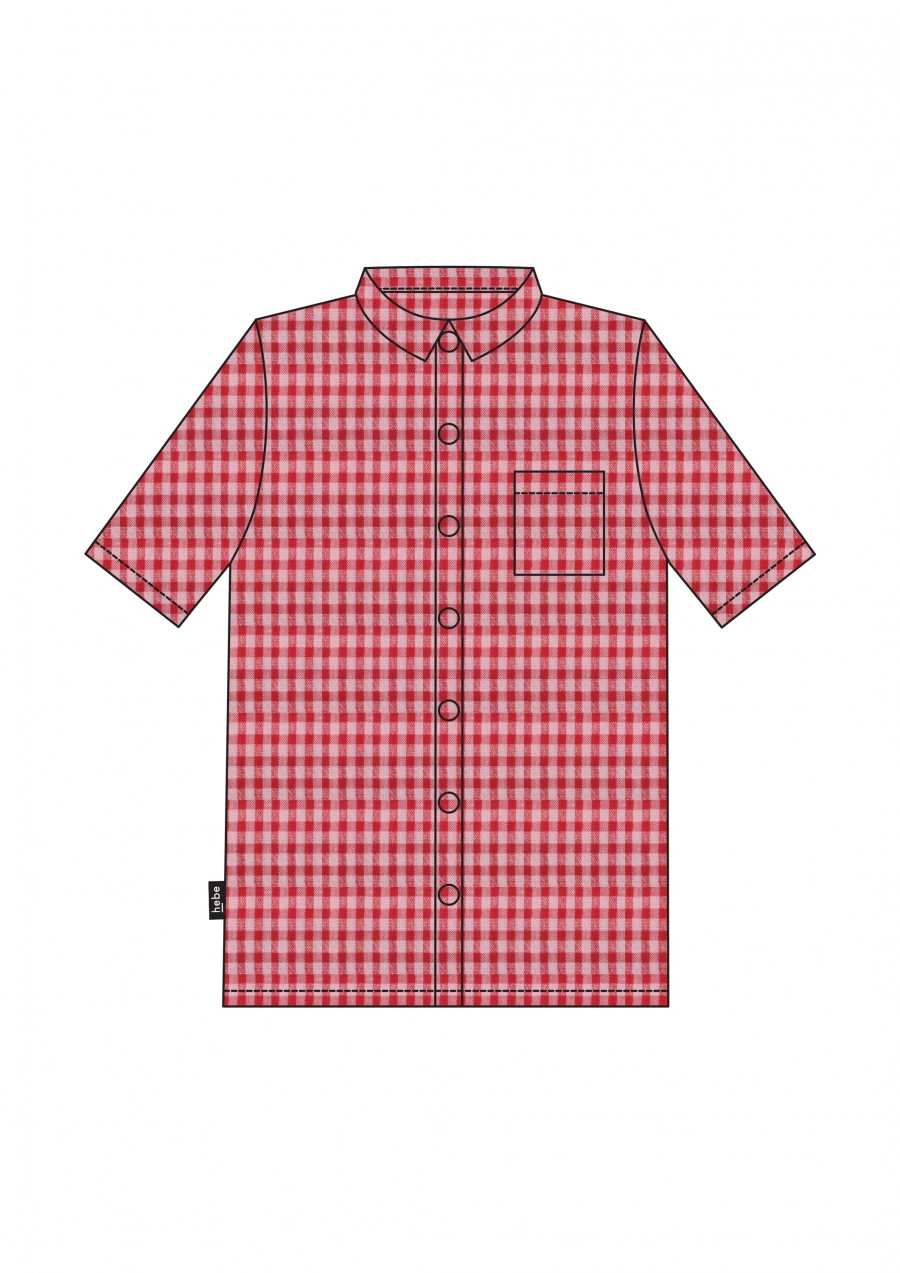 Shirt red and pink checkered SS21152