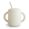 Mushie Silicone Training Cup + Straw - Ivory 101723