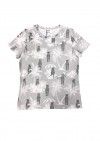 Top with grey animal and palm print for female SS20130