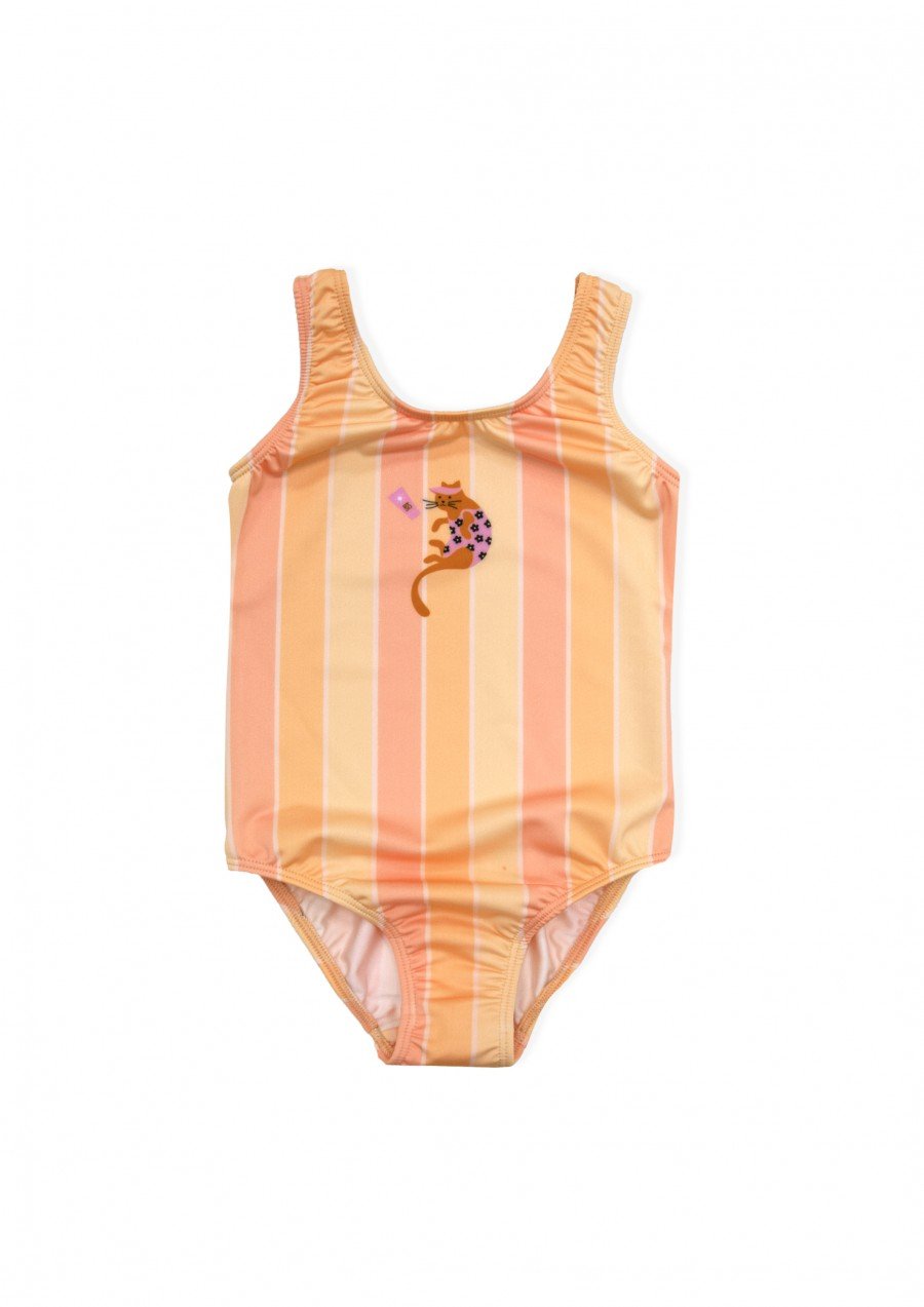 Swimsuit with stripes and cat SS24322