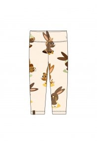 Leggings with high waist and allover bunny print