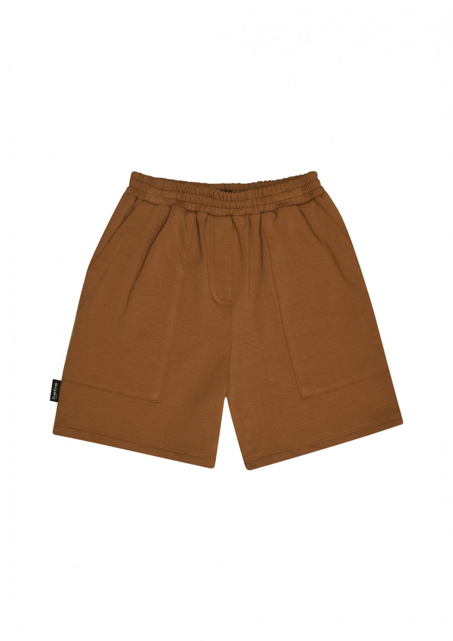 Warm shorts brown for boys SS21198L