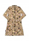 Dress with floral mustard print FW21048