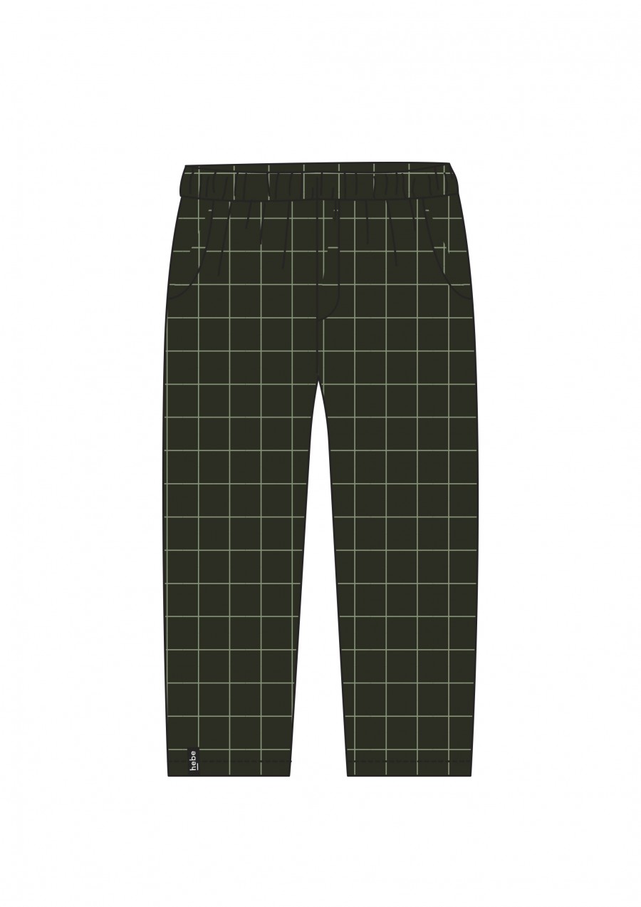 Pants green checkered FW21097