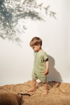 Short romper light green linen SS23211