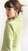 Jacket lime green checkers for female 0030_S25364