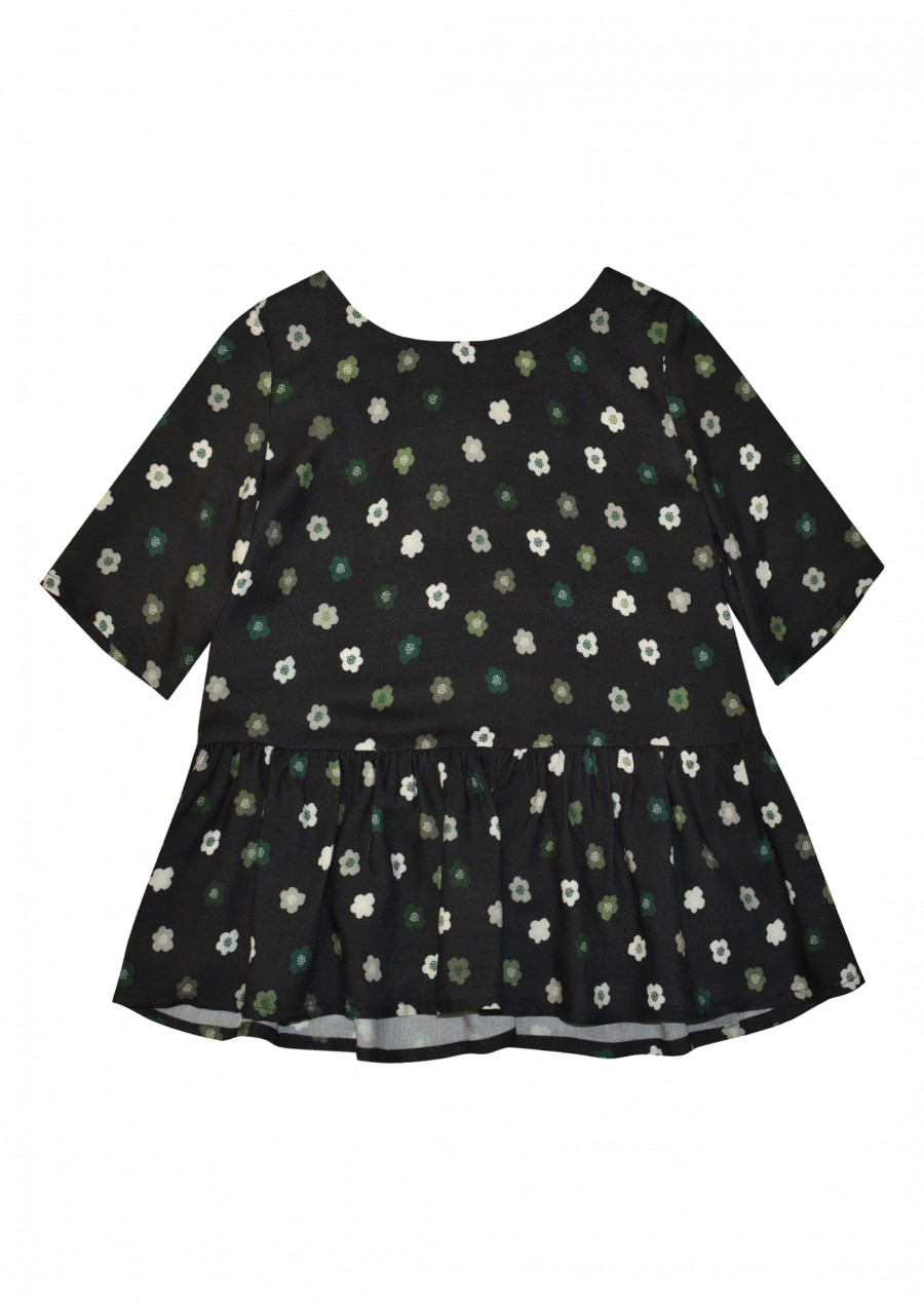 Blouse with floral green print for female FW21069