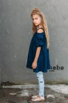 Dress navy blue linen SS19046
