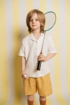 Shorts dusty yellow linen for boy SS23224L