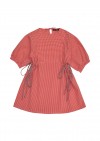 Blouse red and pink checkered with sleeves for female SS21154