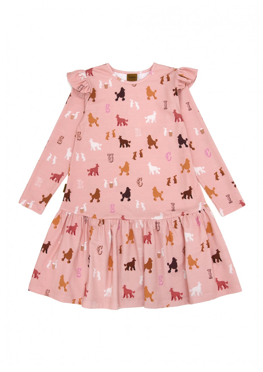 Dress with poodle print FW23093