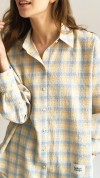 Shirt blue yellow checkered 0086_S25370