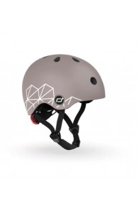 Scoot and Ride helmet brown lines XXS-S