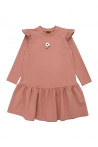 Kids dress herbal rose with flower print and ruffle