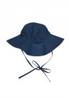 Sun hat navy blue linen SS19050