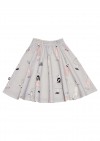 Skirt light grey with bunny print FW19130