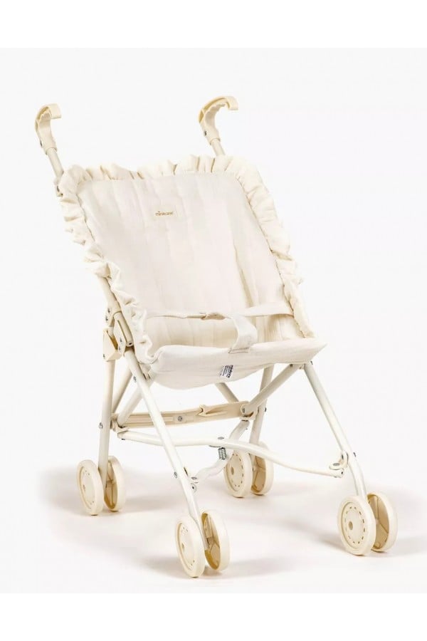 Minikane baby stroller for dolls in cotton beige 10.10.223