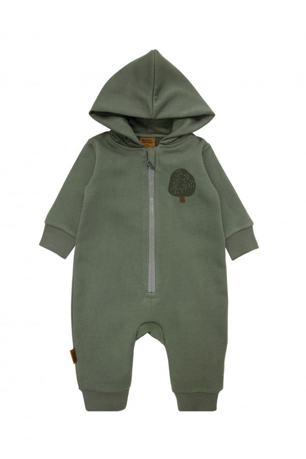 Warm romper green with a tree print AY24120