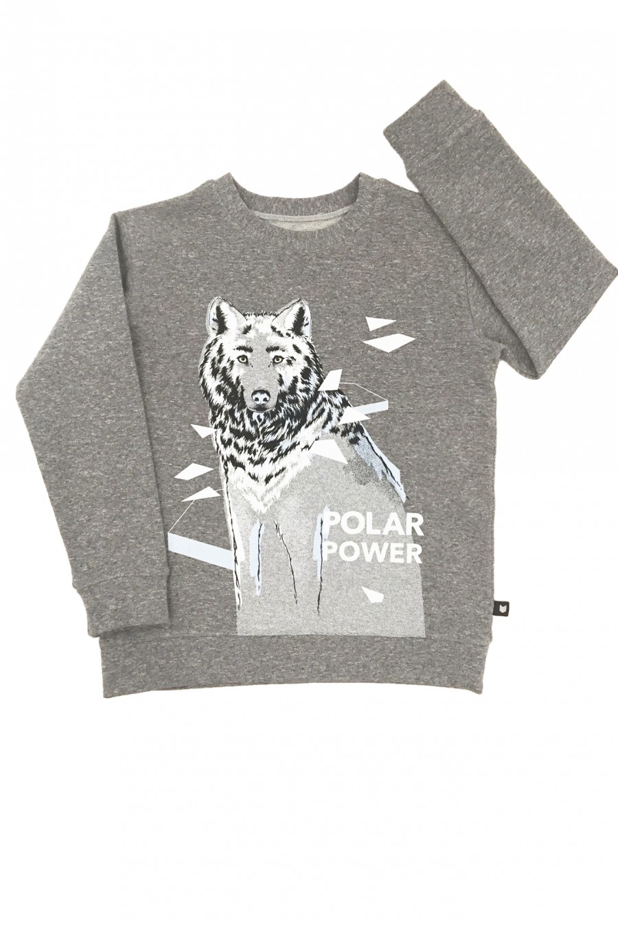 Dark grey sweater with wolf ZJA1002