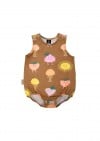 Short romper with fruits print SS23113