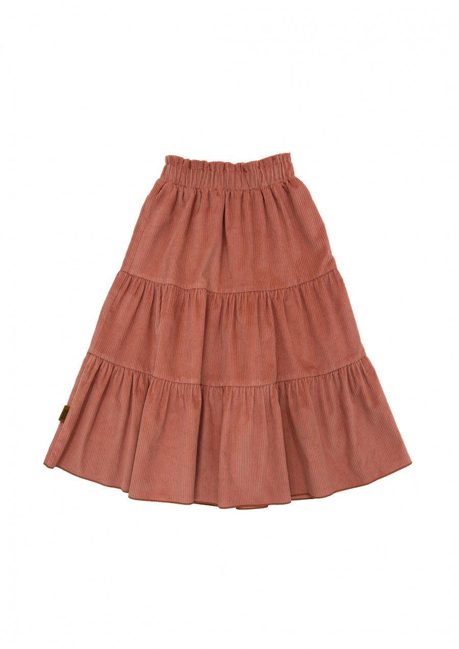 Skirt dusty pink corduroy FW24136