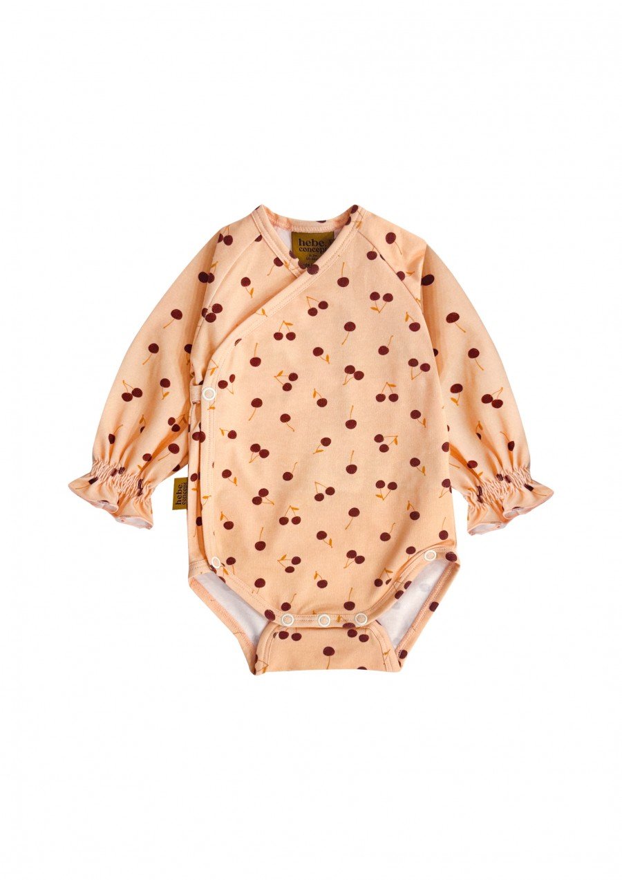 Wrap body with small cherries allover print 0153_S25026