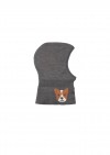 Warm scarf-hat merino wool with dog FW21425