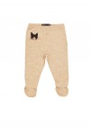 Trousers with feet beige with cat BC18030